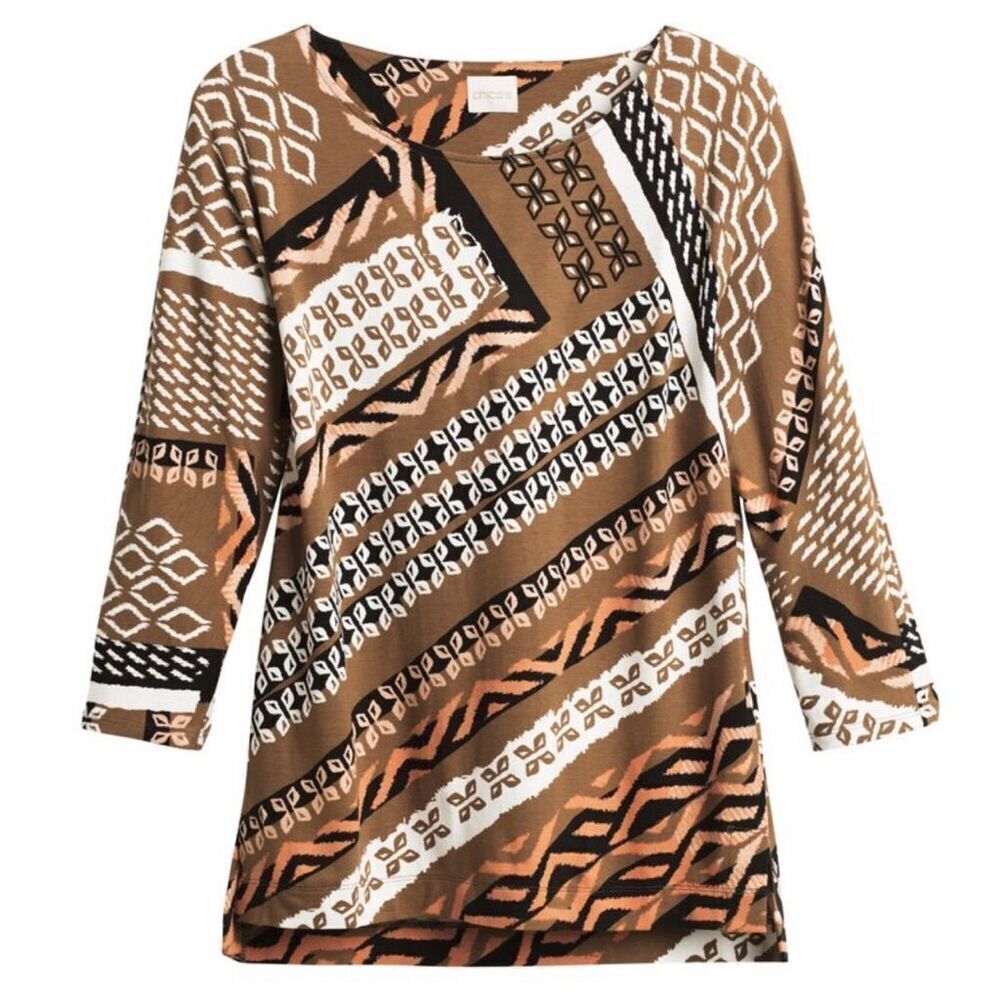 Chico's Tribal Print Top size Small